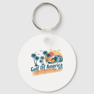 Retro Gulf Of Us America 2025 American Flag Gulf M Key Ring