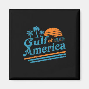 Retro Gulf Of Us America 2025 American Flag Gulf M Magnet