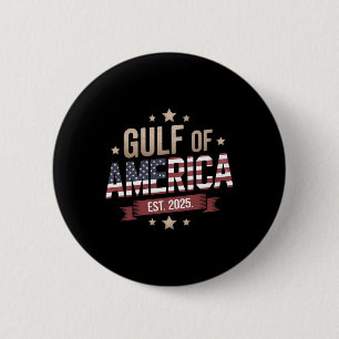 Retro Gulf Of Us America 2025 American Flag Mexico 6 Cm Round Badge