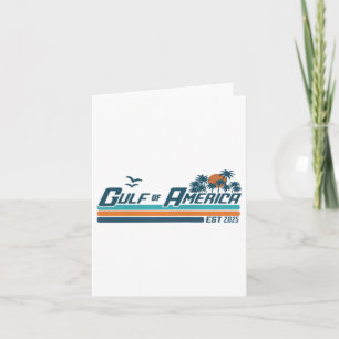 Retro Gulf Of Us America 2025 American Flag Mexico Card