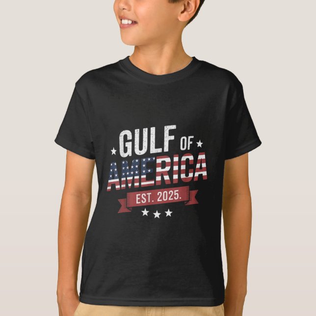 Retro Gulf Of Us America 2025 American Flag Mexico T-Shirt (Front)