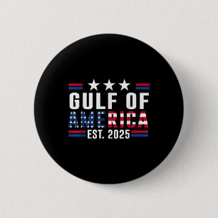 Retro Gulf Of Usa America 2025 American Flag 6 Cm Round Badge