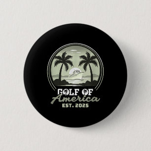 Retro Gulf Of Usa America 2025 American Flag Gulf  6 Cm Round Badge