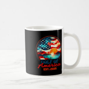 Retro Gulf Of Usa America 2025 American Flag Gulf Coffee Mug