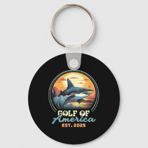 Retro Gulf Of Usa America 2025 American Flag Gulf  Key Ring