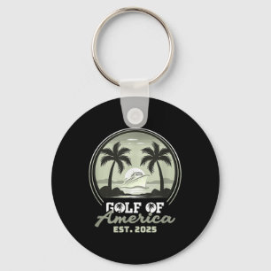 Retro Gulf Of Usa America 2025 American Flag Gulf  Key Ring