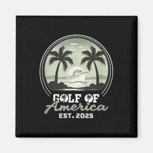 Retro Gulf Of Usa America 2025 American Flag Gulf  Magnet