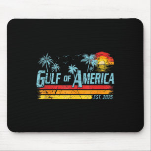 Retro Gulf Of Usa America 2025 American Flag Gulf Mouse Mat