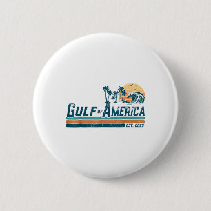 Retro Gulf Of Usa America Est 2025 6 Cm Round Badge