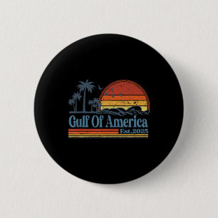 Retro Gulf Of Usa America Est 2025 6 Cm Round Badge