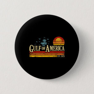 Retro Gulf Of Usa America Est 2025 American Flag G 6 Cm Round Badge