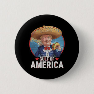 Retro Gulf Of Usa America Est 2025 American Flag G 6 Cm Round Badge