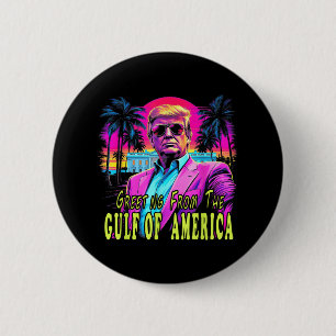 Retro Gulf Of Usa America Est 2025 American Flag G 6 Cm Round Badge