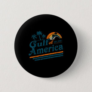 Retro Gulf Of Usa America Est 2025 American Flag G 6 Cm Round Badge