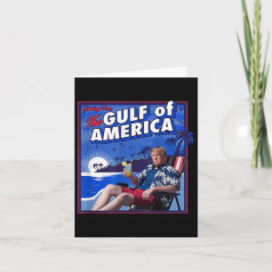 Retro Gulf Of Usa America Est 2025 American Flag G Card