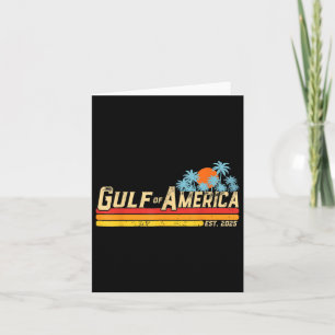 Retro Gulf Of Usa America Est 2025 American Flag G Card