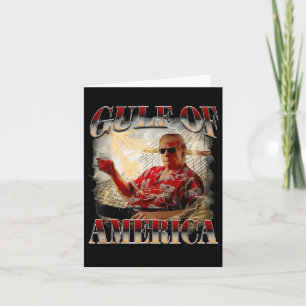 Retro Gulf Of Usa America Est 2025 American Flag G Card
