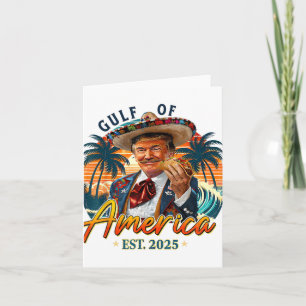 Retro Gulf Of Usa America Est 2025 American Flag G Card