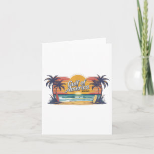 Retro Gulf Of Usa America Est 2025 American Flag G Card