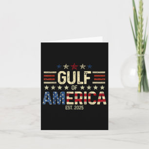 Retro Gulf Of Usa America Est 2025 American Flag G Card