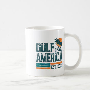 Retro Gulf Of Usa America Est 2025 American Flag G Coffee Mug