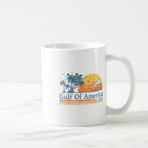 Retro Gulf Of Usa America Est 2025 American Flag G Coffee Mug