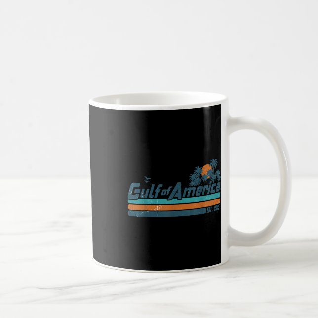 Retro Gulf Of Usa America Est 2025 American Flag G Coffee Mug (Right)
