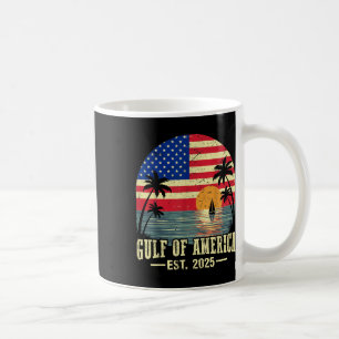 Retro Gulf Of Usa America Est 2025 American Flag G Coffee Mug