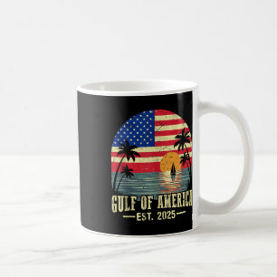 Retro Gulf Of Usa America Est 2025 American Flag G Coffee Mug