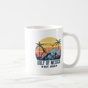 Retro Gulf Of Usa America Est 2025 American Flag G Coffee Mug