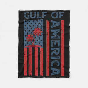 Retro Gulf Of Usa America Est 2025 American Flag G Fleece Blanket
