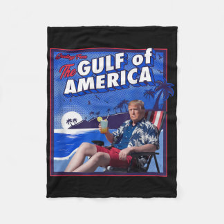 Retro Gulf Of Usa America Est 2025 American Flag G Fleece Blanket