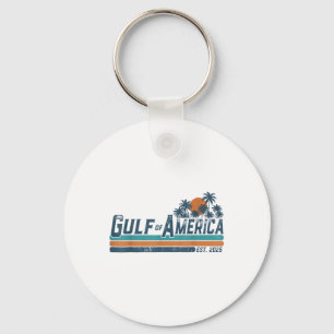 Retro Gulf Of Usa America Est 2025 American Flag G Key Ring