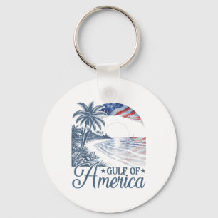 Retro Gulf Of Usa America Est 2025 American Flag G Key Ring