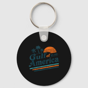Retro Gulf Of Usa America Est 2025 American Flag G Key Ring