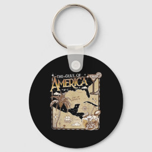 Retro Gulf Of Usa America Est 2025 American Flag G Key Ring