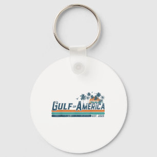 Retro Gulf Of Usa America Est 2025 American Flag G Key Ring