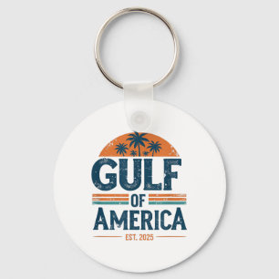 Retro Gulf Of Usa America Est 2025 American Flag G Key Ring