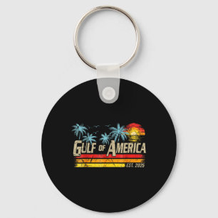 Retro Gulf Of Usa America Est 2025 American Flag G Key Ring