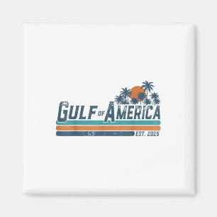 Retro Gulf Of Usa America Est 2025 American Flag G Magnet