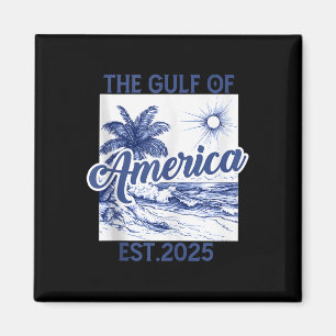 Retro Gulf Of Usa America Est 2025 American Flag G Magnet