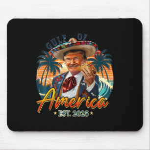 Retro Gulf Of Usa America Est 2025 American Flag G Mouse Mat