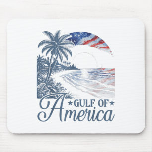 Retro Gulf Of Usa America Est 2025 American Flag G Mouse Mat