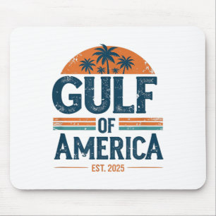 Retro Gulf Of Usa America Est 2025 American Flag G Mouse Mat