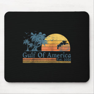Retro Gulf Of Usa America Est 2025 American Flag G Mouse Mat