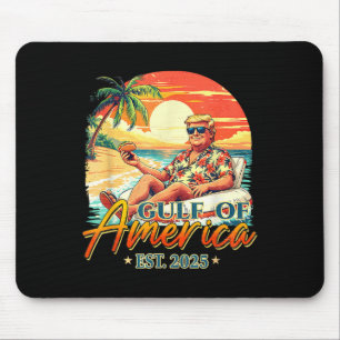 Retro Gulf Of Usa America Est 2025 American Flag G Mouse Mat