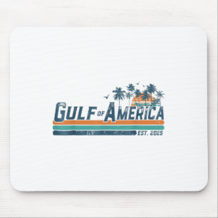 Retro Gulf Of Usa America Est 2025 American Flag G Mouse Mat