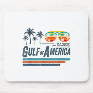 Retro Gulf Of Usa America Est 2025 American Flag G Mouse Mat