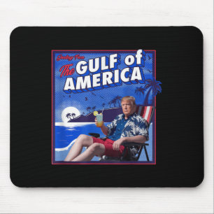 Retro Gulf Of Usa America Est 2025 American Flag G Mouse Mat