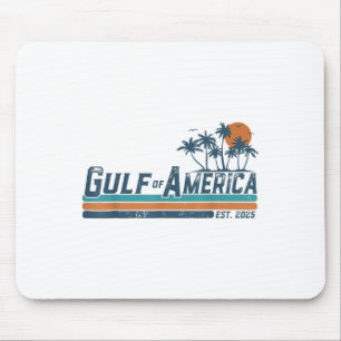 Retro Gulf Of Usa America Est 2025 American Flag G Mouse Mat